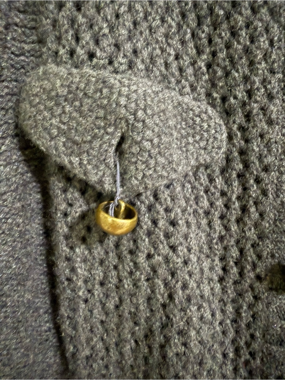 Marc Jacobs Wool Cardigan Gray Button Front Textured Knit Sz S - Picture 3 of 6